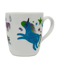 Caneca 225ml Porcelana Schmidt - Dec. Unicornio E634