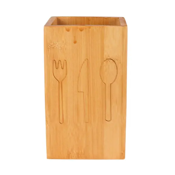 Suporte de Bambu para Talheres 9x15cm - Ponto da Porcelana