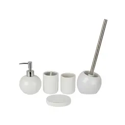 Kit 5 Peças De Banheiro De Ceramica - Ponto da Porcelana