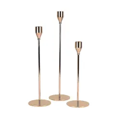 Porta Vela De Ferro Com 3 Peças - Ponto da Porcelana