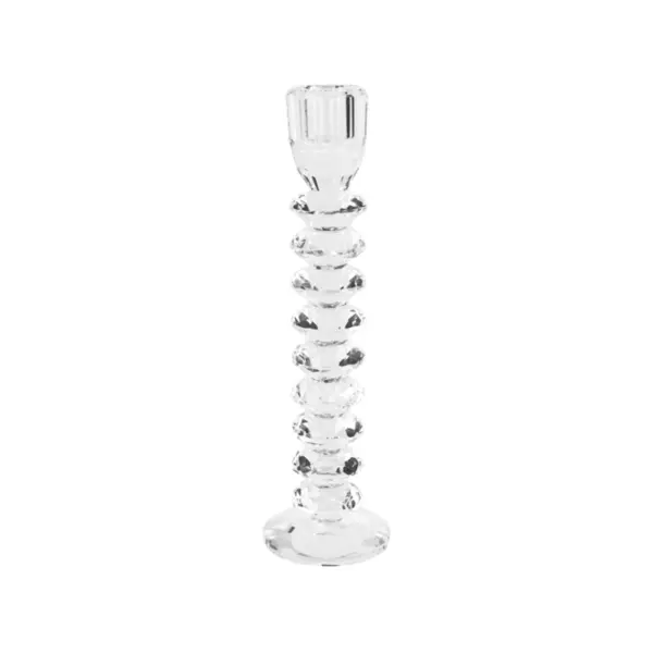 Porta Velas De Vidro Cristal 25,5cm - Ponto da Porcelana