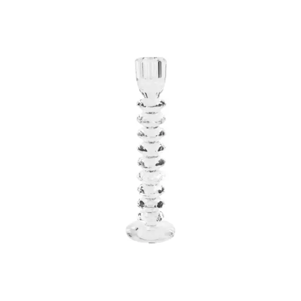 Porta Velas De Vidro Cristal 21,5cm - Ponto da Porcelana