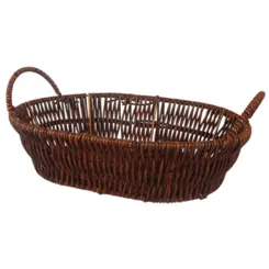 Cesto De Plastico Tipo Vime 30x22x7cm - Ponto da Porcelana