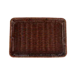 Cesto De Plastico Tipo Vime 33x23x5cm - Ponto da Porcelana