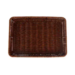Cesto De Plastico Tipo Vime 40x27x5cm - Ponto da Porcelana
