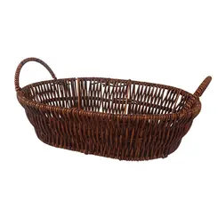 Cesto De Plastico Tipo Vime 19x7x27cm - Ponto da Porcelana