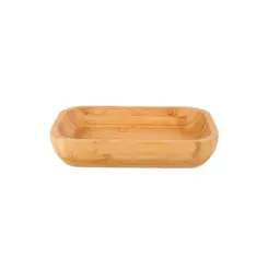 Tigela Retangular De Bambu 18x12x3cm - Ponto da Porcelana