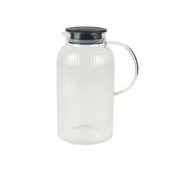 Garrafa De Vidro C/Tampa De Plastico 21x8cm - Ponto da Porcelana