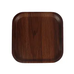 Bandeja De Madeira Quadrada 25cm - Ponto da Porcelana