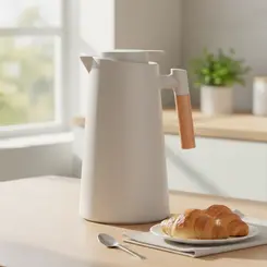 Garrafa Térmica 1L Beje - Ponto da Porcelana