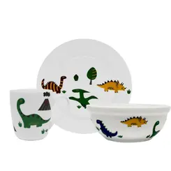 Aparelho Infantil 3 Peças Porcelana Schmidt - Dec. Dinossauro