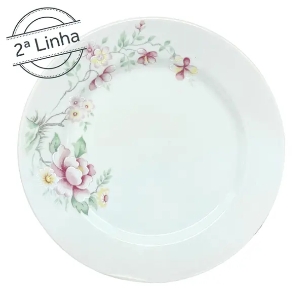 Prato Raso 26cm Porcelana Schmidt - Dec. R015 2ª LINHA