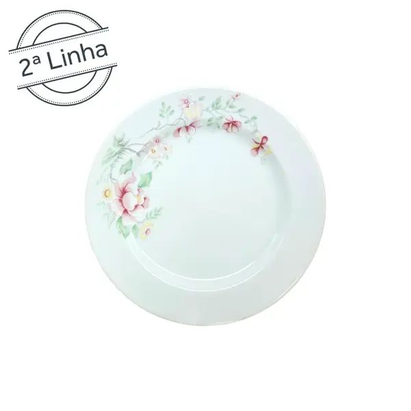 Prato Sobremesa 19cm Porcelana Schmidt - Dec. R015 2ª LINHA