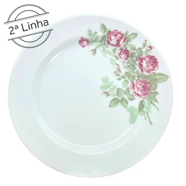 Prato Raso 26cm Porcelana Schmidt - Dec. R017 2ª LINHA