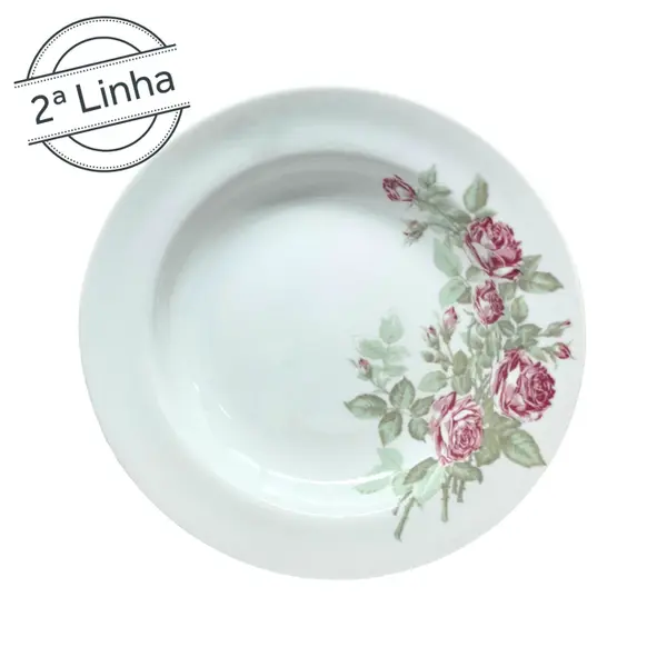 Prato Fundo 23cm Porcelana Schmidt - Dec. R017 2ª LINHA