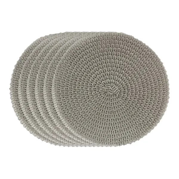 Kit 6 Americanos Cinza 38cmx38cm - Ponto da Porcelana