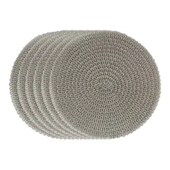 Kit 6 Americanos Cinza 38cmx38cm - Ponto da Porcelana