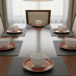 Kit 6 Xicaras de Chá com Pires 200 ml Schmidt - Dec. Jericoacoara