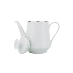 Bule Porcelana Schmidt - Dec. Filetado Prata Itamaraty 0012