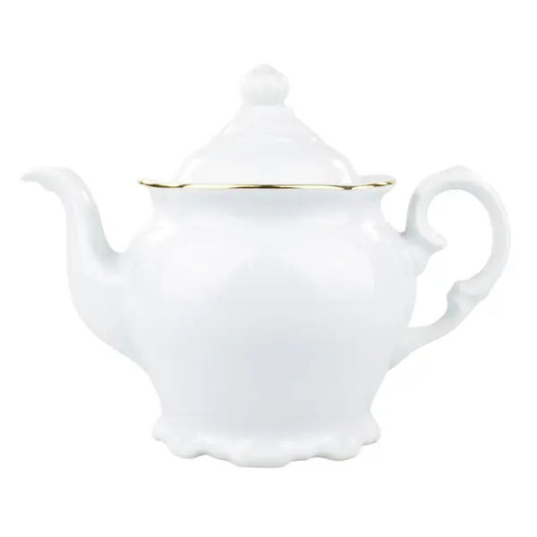 Bule Porcelana Schmidt - Mod. Filetado Ouro Pomerode 0010