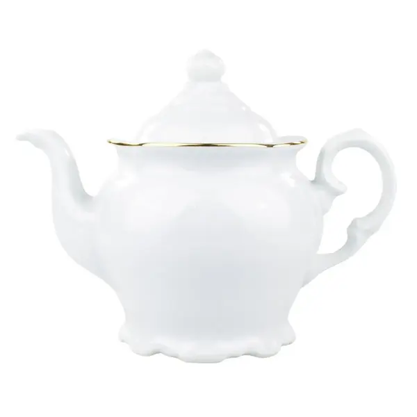Bule Porcelana Schmidt - Mod. Filetado Ouro Pomerode 0010