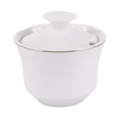 Açucareiro Porcelana Schmidt - Dec. Itamaraty Filetado Prata 0012
