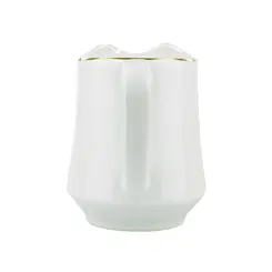 Leiteira Porcelana Schmidt - Dec. Filetado Ouro Itamaraty 0010