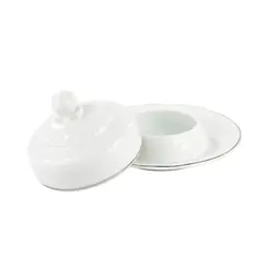 Manteigueira Porcelana Schmidt - Dec. Filetado Prata Pomerode 0012