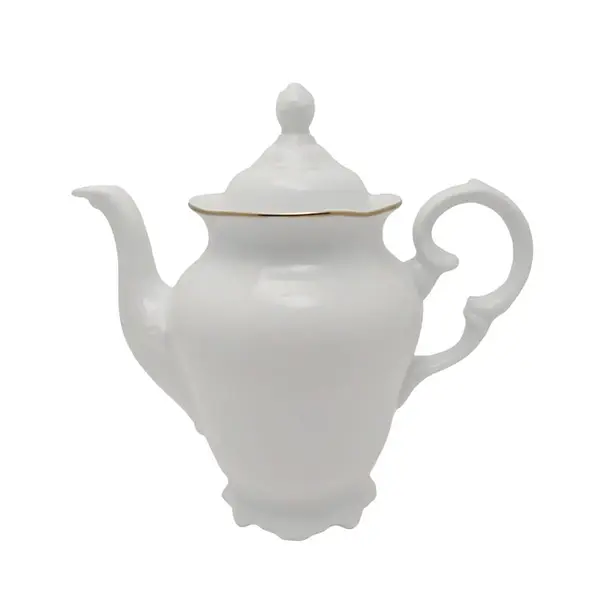 Cafeteira Porcelana Schmidt - Dec. Pomerode Filetado Ouro 0010