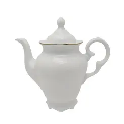 Cafeteira Porcelana Schmidt - Dec. Pomerode Filetado Ouro 0010