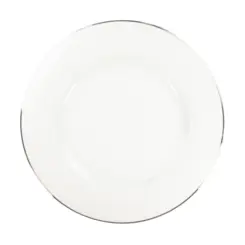 Prato Raso Porcelana Schmidt - Dec. Filetado Prata Itamaraty 0012