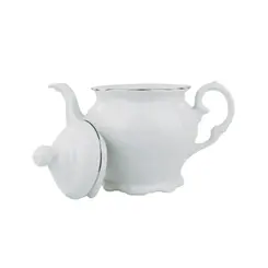 Bule Porcelana Schmidt - Dec. Filetado Prata Pomerode 0012