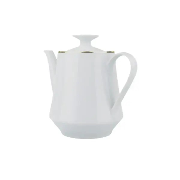 Bule Porcelana Schmidt - Dec. Filetado Ouro Itamaraty 0010