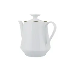 Bule Porcelana Schmidt - Dec. Filetado Ouro Itamaraty 0010