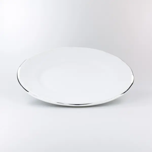 Prato Raso Porcelana Schmidt - Dec. Filetado Prata Pomerode 0012