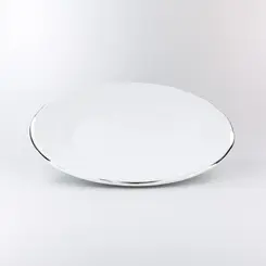 Prato Raso Porcelana Schmidt - Dec. Filetado Prata Pomerode 0012