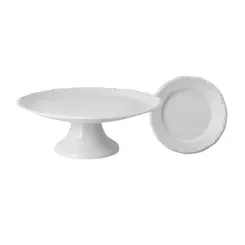 Prato de Bolo com Base Porcelana Schmidt - Mod. Pomerode 114 2ª Linha