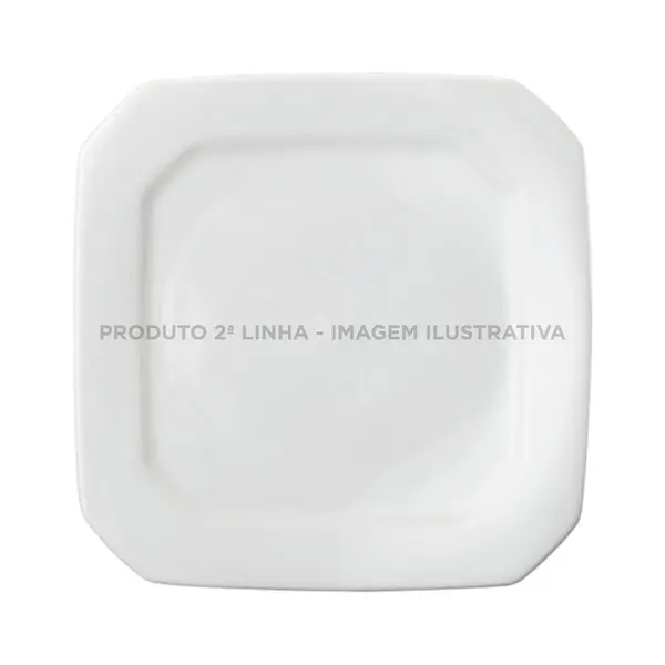 Prato Raso Quadrado 31 cm Porcelana Schmidt - Mod. Tetra 2° LINHA