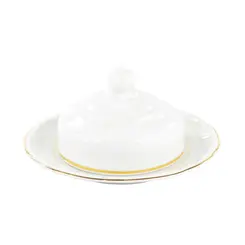 Manteigueira Porcelana Schmidt - Dec. Filetado Ouro Pomerode 0010