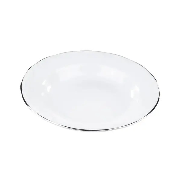 Prato Fundo Porcelana Schmidt - Dec. Filetado Prata Pomerode 0012