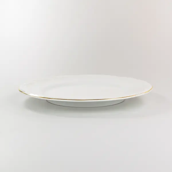 Prato Raso Porcelana Schmidt - Dec. Filetado Ouro Pomerode 0010