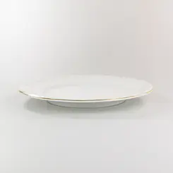 Prato Raso Porcelana Schmidt - Dec. Filetado Ouro Pomerode 0010