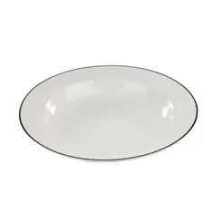 Prato Fundo Porcelana Schmidt - Dec. Filetado Prata Itamaraty 0012