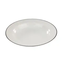 Prato Fundo Porcelana Schmidt - Dec. Filetado Prata Itamaraty 0012