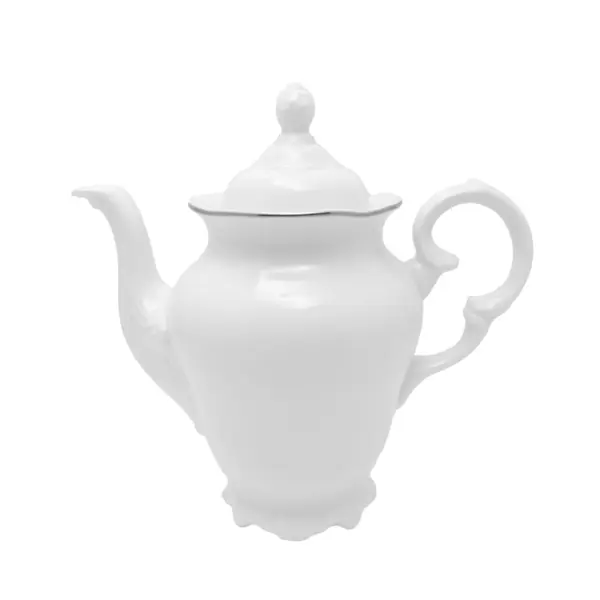 Cafeteira Porcelana Schmidt - Dec. Pomerode Filetado Prata 0012