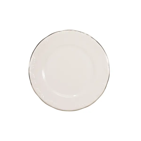 Prato Bolo Porcelana Schmidt - Dec. Filetado Prata Pomerode 0012