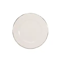 Prato Bolo Porcelana Schmidt - Dec. Filetado Prata Pomerode 0012