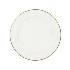 Prato Raso Porcelana Schmidt - Dec. Filetado Ouro Itamaraty 0010