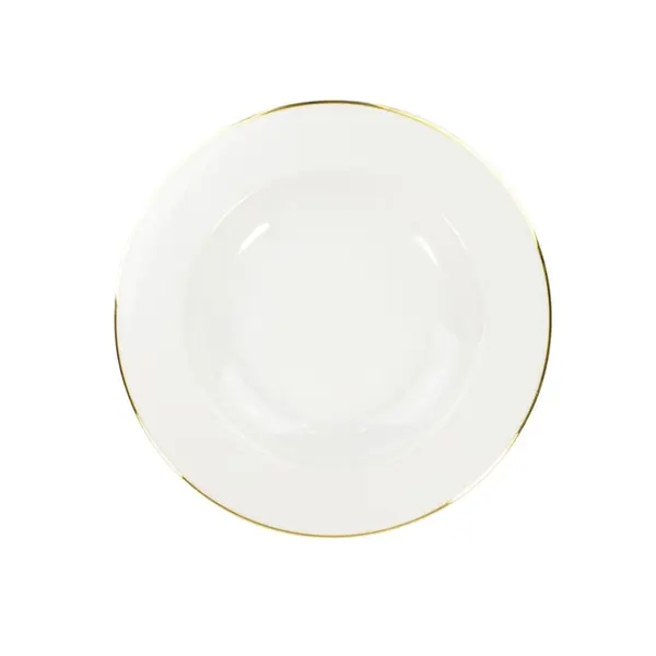 Prato Fundo Porcelana Schmidt - Dec. Filetado Ouro Itamaraty 0010