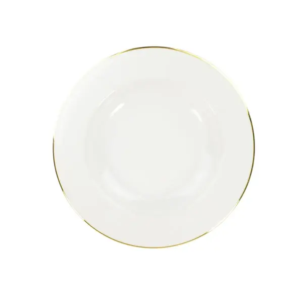 Prato Fundo Porcelana Schmidt - Dec. Filetado Ouro Itamaraty 0010